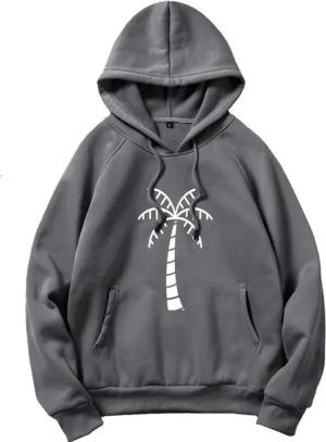 RMK Hoodie Herren Pullover Basic Kapuze Pulli Kapuzenpullover Seitentaschen Palme mit Kapuze
