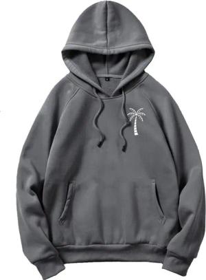 RMK Hoodie Herren Pullover Basic Kapuze Pulli Kapuzenpullover Seitentaschen Palme mit Kapuze
