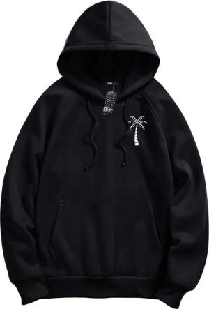 RMK Hoodie Herren Pullover Basic Kapuze Pulli Kapuzenpullover Seitentaschen Palme mit Kapuze