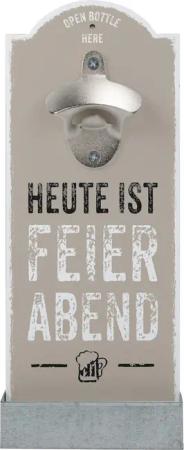 Contento Flaschenöffner "Feierabend", für die Wand