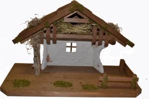 Alfred Kolbe Krippe "Weihnachtsdeko", (1 tlg.), aus Holz, 50x25x32 cm, für Figuren bis 11 cm Höhe