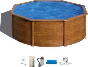 my POOL BWT Rundpool, (Set, 5 tlg.), in moderner Holzoptik, verschiedene Größen
