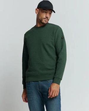 NO EXCESS Sweater "No Excess Jacquard Pullover mit Rundhalsausschnitt"