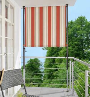 Angerer Freizeitmöbel Klemm-Senkrechtmarkise "Nr. 9300", rot/beige, BxH: 150x275 cm