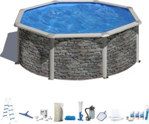 my POOL BWT Rundpool, (Set, 10 tlg.), in moderner Steinoptik, Höhe 132 cm, verschiedene Größen