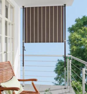 Angerer Freizeitmöbel Klemm-Senkrechtmarkise, braun/weiß, BxH: 150x225 cm