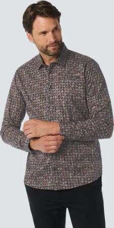 NO EXCESS Langarmhemd "No Excess Stretch All-Over Print Shirt"
