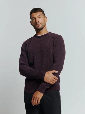 NO EXCESS Rundhalspullover "No Excess Chenillo-Crewneck-Pullover"
