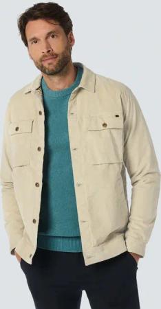 NO EXCESS Langarmhemd "No Excess Modernes Corduroy Overshirt mit Brusttaschen"