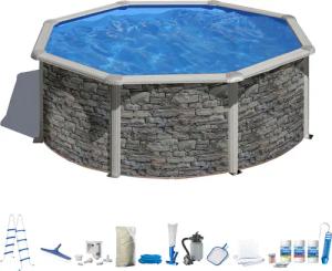 my POOL BWT Rundpool, (Set, 10 tlg.), in moderner Steinoptik, Höhe 132 cm, verschiedene Größen