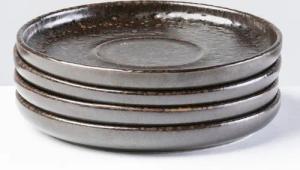 gipfelstück Untertasse "Glockenklang", (Set, 4 St.), Scandi-Style, glänzende Reaktivglasur, jedes Stück ein Unikat