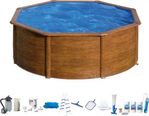 my POOL BWT Rundpool, (Set, 10 tlg.), in moderner Holzoptik, Höhe 120 cm, verschiedene Größen