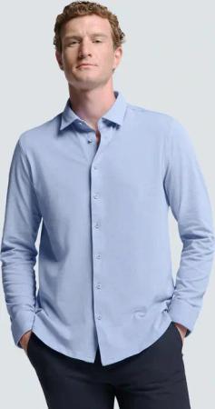 NO EXCESS Langarmhemd "No Excess Piqué-Hemd von Timeless Basics"