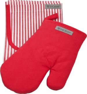ROSS Grillhandschuhe "Exclusiv", (Set, 2 tlg.), inkl. Latzschürze, 100% Baumwolle