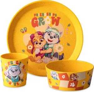KOZIOL Kindergeschirr-Set "Kleiner Teller + Schale + Becher CONNECT GROW PAW PATROL", (Set, 3 tlg.), 100% melaminfrei & recycelbar, CO² neutral in Deutschland produziert