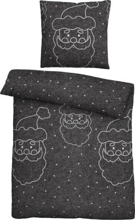 Biberna Bettwäsche "Xmas", kuschelig warm, weich, Melange, 100% Baumwolle, made in Germany