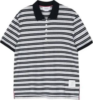 Thom Browne - Linen Blend Polo Shirt - Größe 1 - weiß