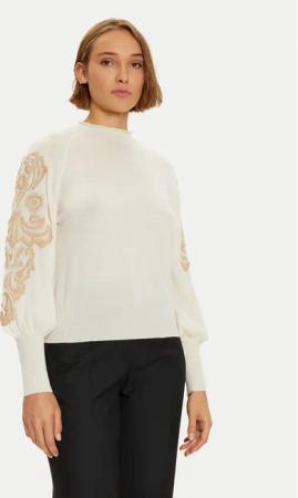 Luisa Spagnoli Pullover Minucias 58569 Écru Regular Fit
