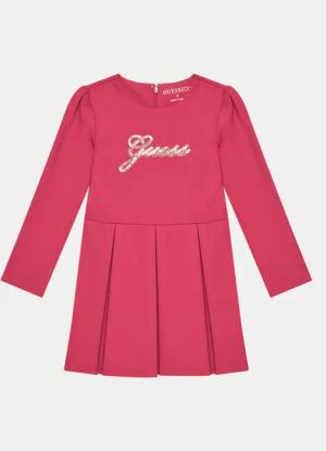 Guess Kleid für den Alltag K4BK00 KAUH0 Dunkelrot Regular Fit