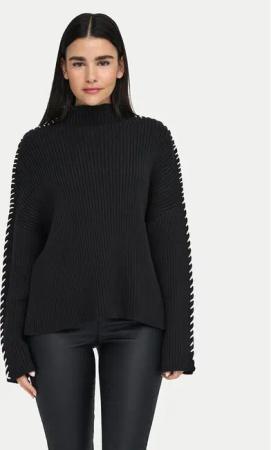 ONLY Rollkragenpullover Queenie 15330680 Schwarz Loose Fit