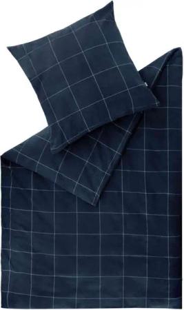 Esprit Bettwäsche CHECK Flanell Bettwäsche, 100% Baumwolle, 2 teilig, 155 x 220 cm in Navy