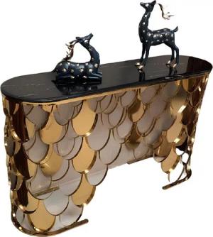 JVmoebel Sideboard Modern Designer Konsolentisch Gold Einrichtung Beistelltisch Neu (1 St., Konsolentisch), Made in Europa