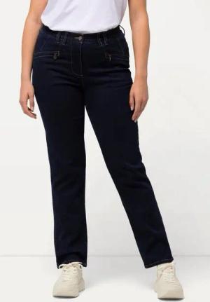 Ulla Popken Regular-fit-Jeans Jeans Mony konisches Bein Stretch Zipptaschen