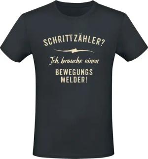 Sprüche T-Shirt - Schrittzähler - Ich brauche einen Bewegungsmelder - M bis 3XL - für Männer - Größe XL - schwarz
