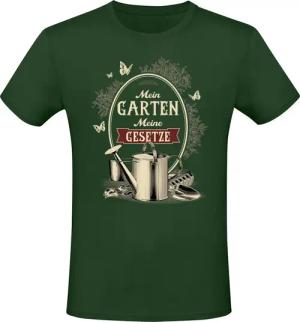 Sprüche T-Shirt - Mein Garten - Meine Gesetze! - M bis 3XL - für Männer - Größe M - grün