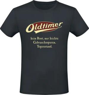 Sprüche T-Shirt - Oldtimer - kein Rost, nur leichte Gebrauchsspuren, Topzustand. - M bis L - für Männer - Größe L - schwarz