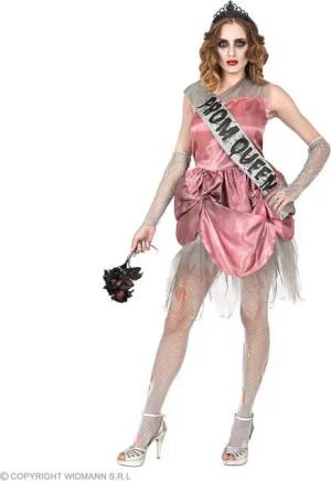 Widmann S.r.l. Hexen-Kostüm Zombie Ballkönigin 'Prom Queen' Kostüm, Kleid mit