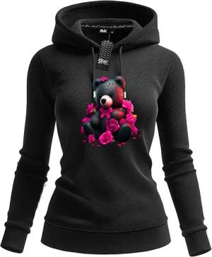RMK Kapuzenpullover Damen Hoodie Pullover Basic Pulli mit Teddybär Herzen Rosen mit lizenziertem Print