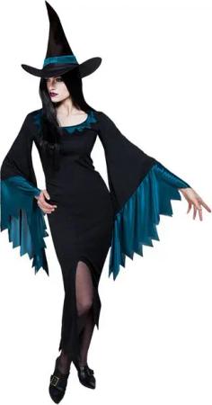 Boland Hexen-Kostüm Hexenkostüm Karneval Halloween Hexe Zauberin Magie Kostüm Damen Outfit