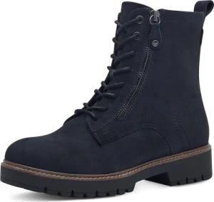 Tamaris Schnürboots, Blockabsatz, Schnürstiefelette mit Zierreißverschluss außen