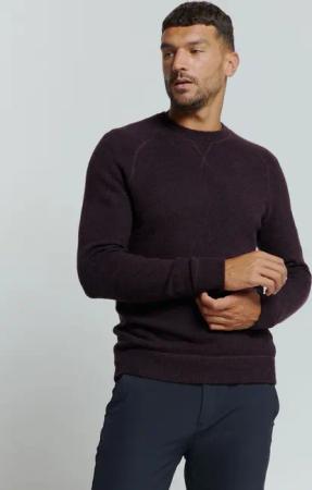 NO EXCESS Rundhalspullover "No Excess Soft-Touch-Pullover mit Wolle"