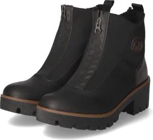 Rieker Stiefeletten für Damen - Gr. 37 - schwarz - Synthetik,Textil & Synthetik