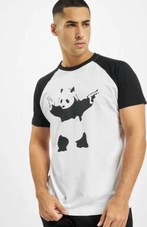Merchcode Brandalised - Banksy´s Graffiti Panda Raglan Tee