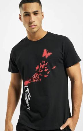 Merchcode Banksy Butterfly T-Shirt
