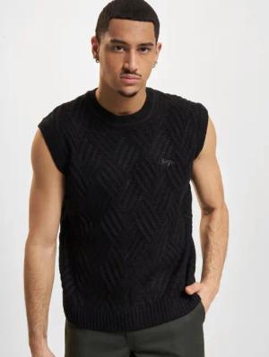 Denim Project Knitted Crossed Sweater Vest