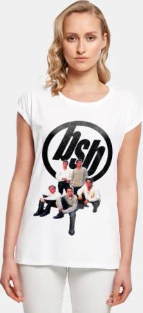 Merchcode Ladies Backstreet Boys - Vintage Logo Extended Shoulder Tee