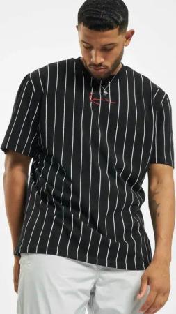Karl Kani KKMQ32063BLK Small Signature Pinstripe Tee
