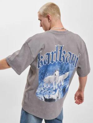 Karl Kani Small Signature Washed Heavy Jersey Wolf T-Shirt