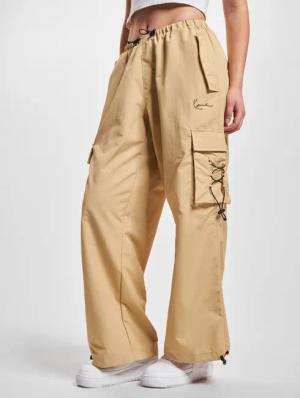 Karl Kani Small Signature Wide Parachute Pants Sand