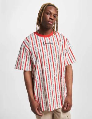 Karl Kani KM232-034-2 KK Small Signature Logo Stripe Tee