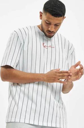 Karl Kani KKMQ32041WHT Small Signature Pinstripe Tee white