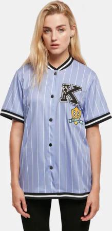 Karl Kani Retro Patch Pinstripe Baseball Shirt