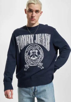 Tommy Jeans Relaxed Varsity Jacquard Knit Sweater