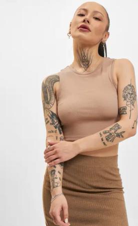 Only Vilma Jersey Sleeveless Cropped Tank Top