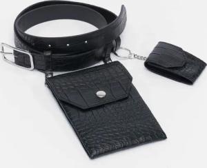 Urban Classics Croco Synthetic Leather Belt With Pouch