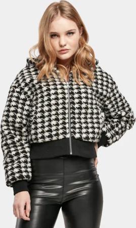 Urban Classics Ladies Short Oversized AOP Sherpa Jacket